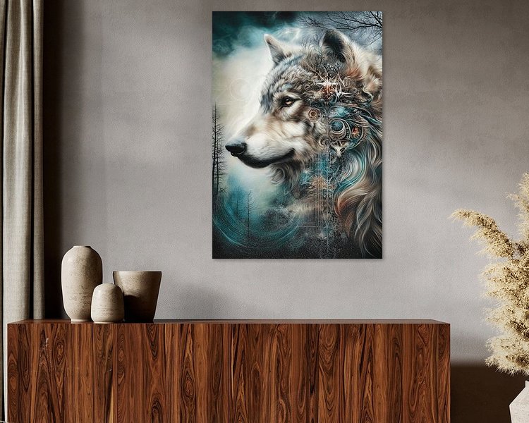 Voorbeeld van het werk in een kamer