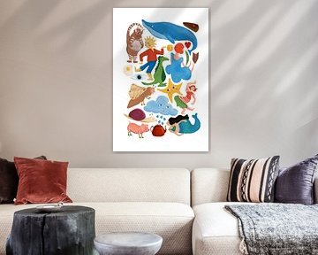 Der Wal und die gestreifte Katze und die fröhliche Parade