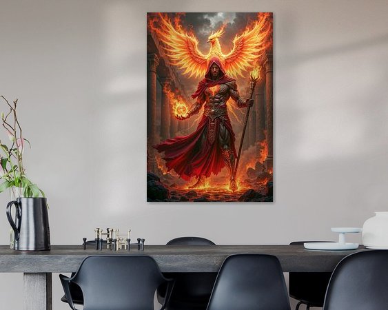 Voorbeeld van het werk in een kamer