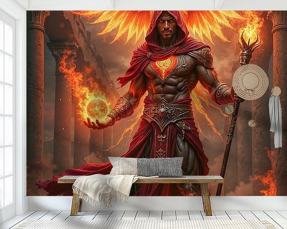 Voorbeeld van het werk in een kamer