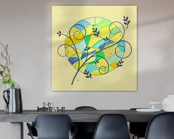 Mandala mosaic blue by Sonja Tessen