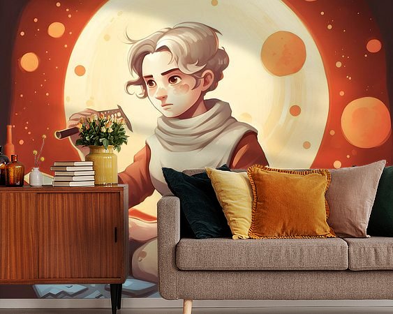 Voorbeeld van het werk in een kamer