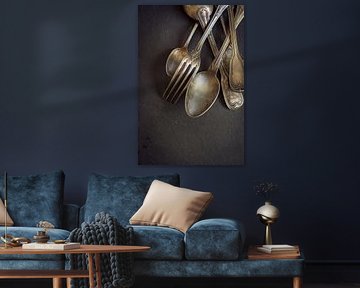 Old spoons and forks by Elly de Vries