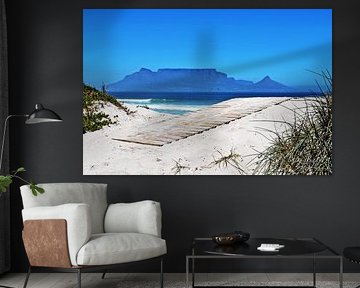 Zandduinen en Tafelberg in Kaapstad van Werner Lehmann