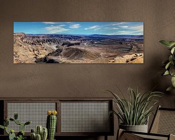 Panorama van de Fish River Canyon, Namibië