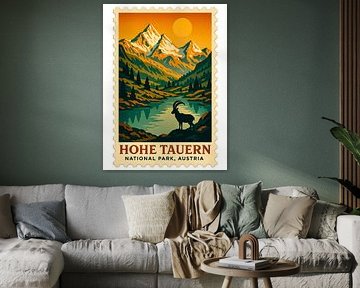 TIMBRE VINTAGE PARC NATIONAL DU HOHE TAUERN AUTRICHE sur Ani Mulyani