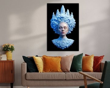spiritueel beeld vrouw in blauw portret van Egon Zitter