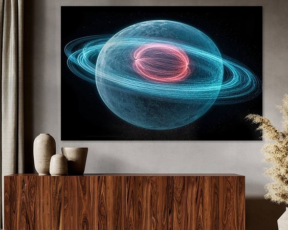 Voorbeeld van het werk in een kamer