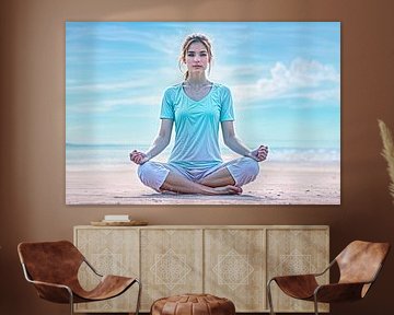 spiritual image meditating fictional woman by Egon Zitter