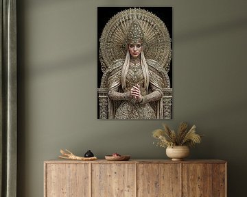 spiritual image Goddess on throne by Egon Zitter