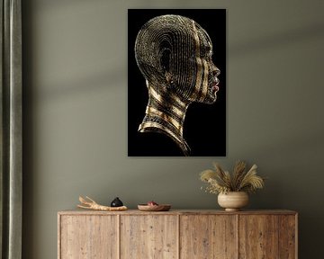 spiritual image abstract portrait side view