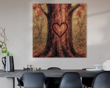 Heart in the tree by Ainoeska