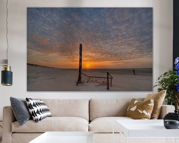 The North Sea Beach of Terschelling at sunset by Tonko Oosterink