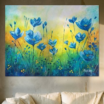 Blaue Blüten im Licht