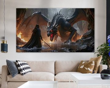 SYLVARIN: The Woman Facing the Black Dragon by INFERAURUM
