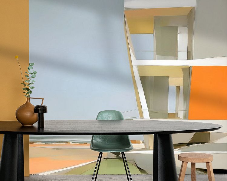Voorbeeld van het werk in een kamer