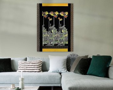 Art Deco flowers by Alfons Mucha. by Ineke de Rijk