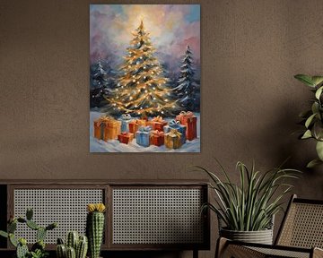 Kerstboom met cadeautjes van Kim Karol / Ohkimiko