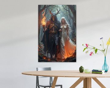 NYXARON: The Grim Reaper and the White Woman by INFERAURUM