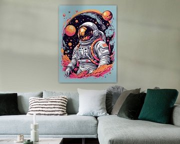 Astronaut Cartoon Space by Rizal Azhari