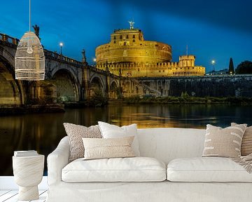 Castel Sant'Angelo in het blauwe uur.