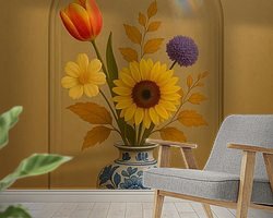 Voorbeeld van het werk in een kamer