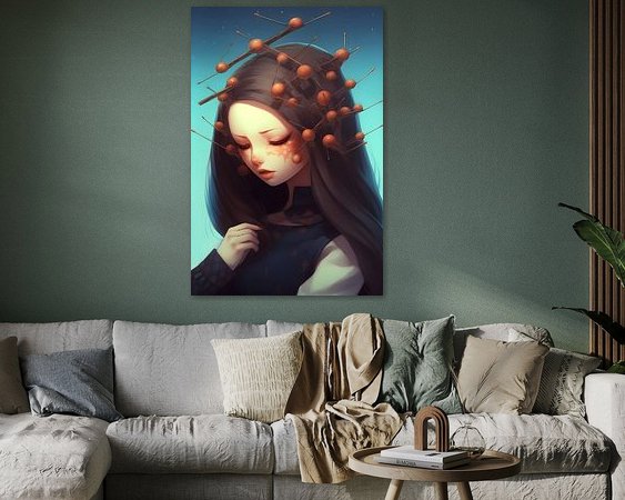 Voorbeeld van het werk in een kamer