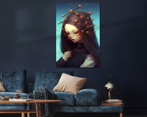 Voorbeeld van het werk in een kamer