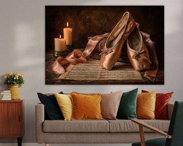 Ballet Shoes and Sheet Music - Nostalgic Painting by Joriali photography and paintings