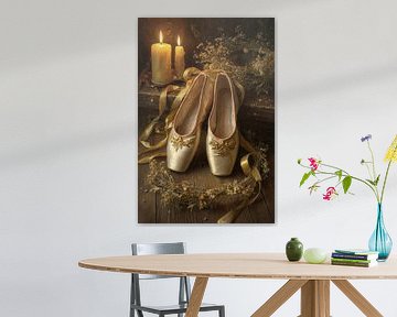 Ballet Shoes and Candlelight - Mystery Painting by Joriali photography and paintings