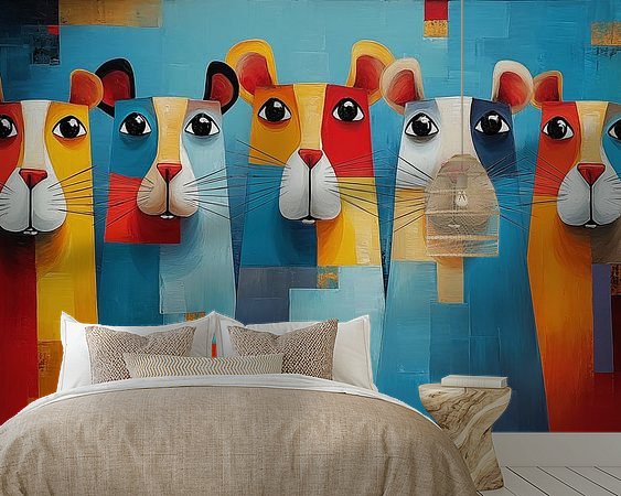 Voorbeeld van het werk in een kamer