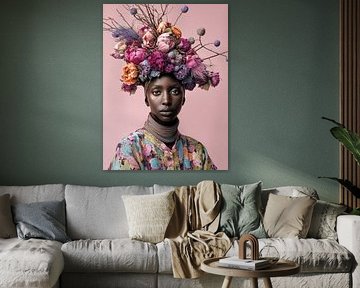 Dame aux fleurs