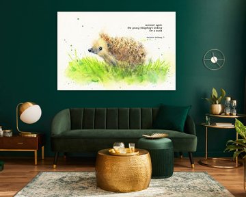 Summer again hedgehog haiku English von Karen Kaspar