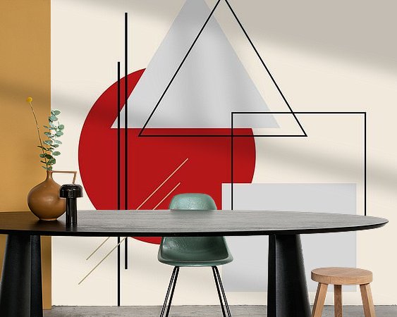 Voorbeeld van het werk in een kamer