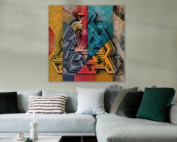 Illusion géométrique en couleurs sur Arjen Roos