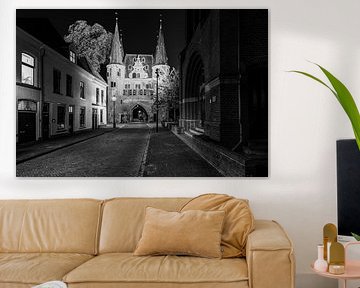 Broederpoort Kampen in schwarz-weiß von Fotografie Ronald