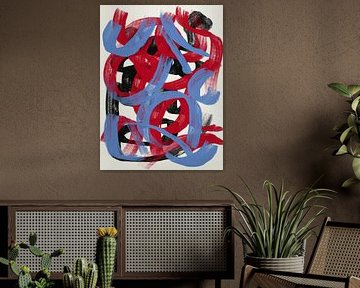 Bunte Striche Abstrakt von Little Dean