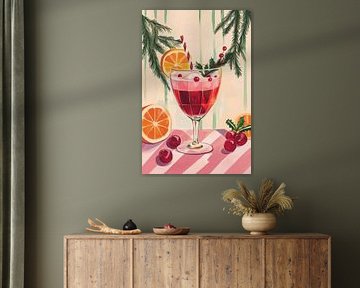 Weihnachtsroter Cocktail