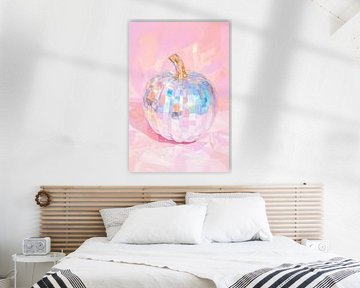 Schillernder Disco-Kugel-Kürbis von Melloi Art Prints