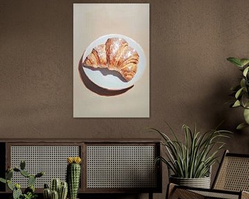 Croissant pétillant sur assiette sur Melloi Art Prints