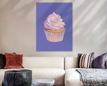 Cupcake arc-en-ciel sur Melloi Art Prints