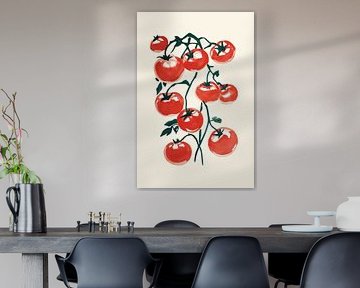 Red Tomatoes on Vine by Melloi Art Prints