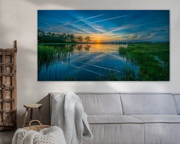 Sunset Zuidlaardermeer  von Reint van Wijk