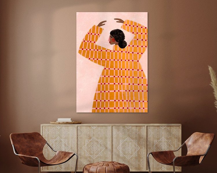 Voorbeeld van het werk in een kamer
