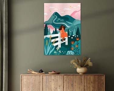 Voorbeeld van het werk in een kamer