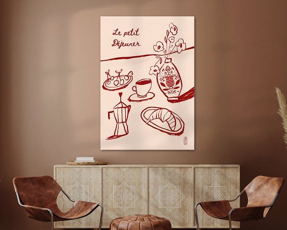 Voorbeeld van het werk in een kamer