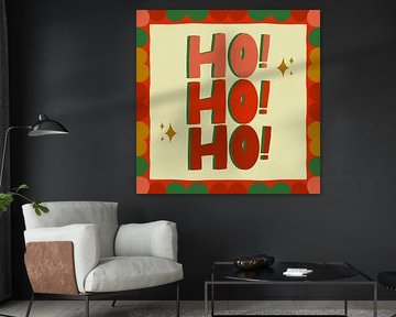 Ho Ho Ho Kerstmis Feestelijke Illustratie van Dirkie Nell