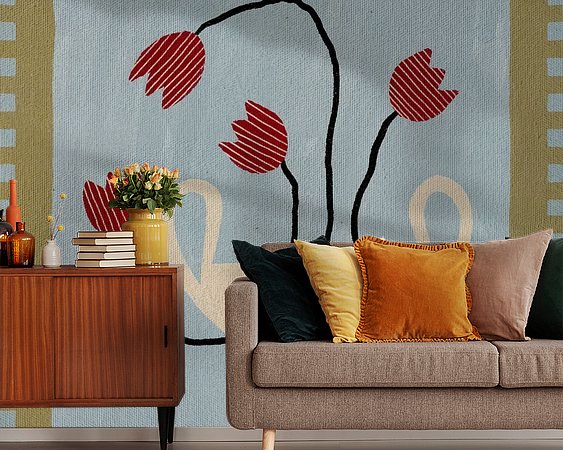 Voorbeeld van het werk in een kamer