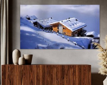 Veysonnaz Zwitserland Winter van Norbert Stellaard