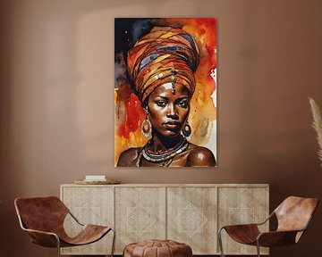 Abstrat Painting of African Woman
